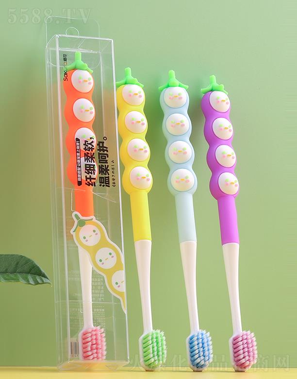 櫻花萌趣豆莢卡通牙刷
