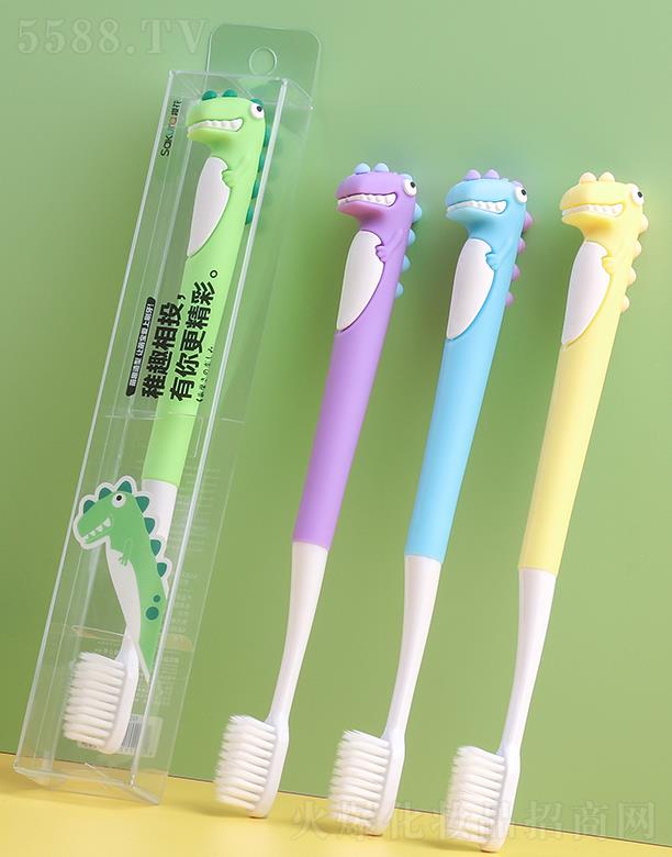 櫻花萌趣恐龍卡通牙刷